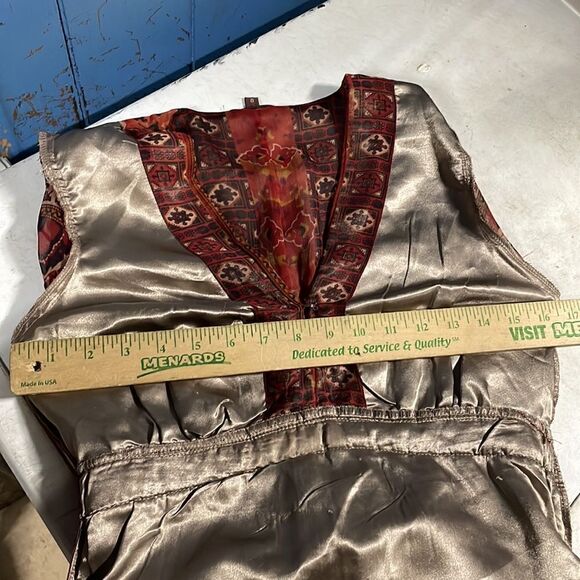 Ranna‎ Gill Ceret Red Burgundy Long Sleeve Boho Indie Maxi Dress Sz 0 - Picture 9 of 9